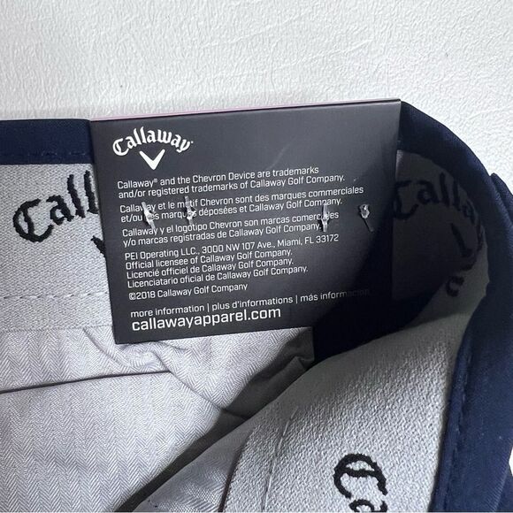 NWT Callaway Navy Stretch Waistband Flat Front Shorts - Picture 2 of 5